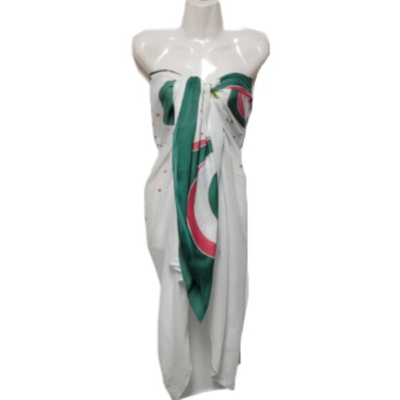 Womens Sarong Pareo Cotton Wrap HandPainted Batik Wrapskirt Beachwear -NEW - Picture 3 of 6